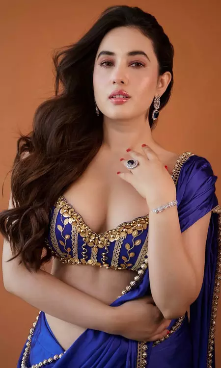 Aditi Budhathoki Shines Bright This Diwali in Regal Blue