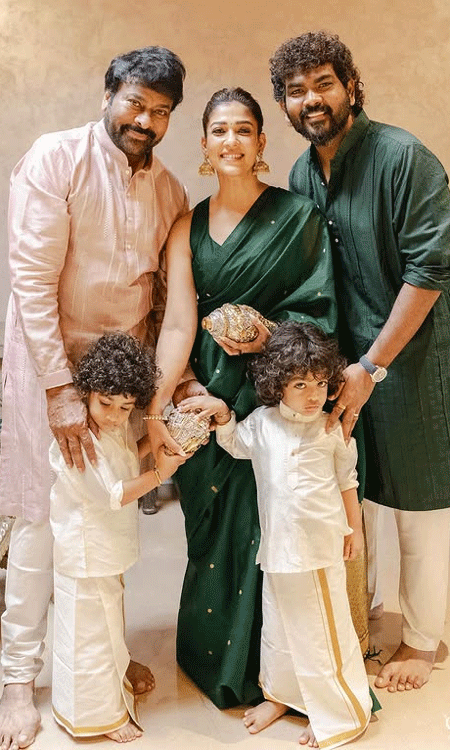 Chiranjeevi, Rana and Sreeleela Attend Nayanthara-Vignesh Shivan’s Diwali Bash