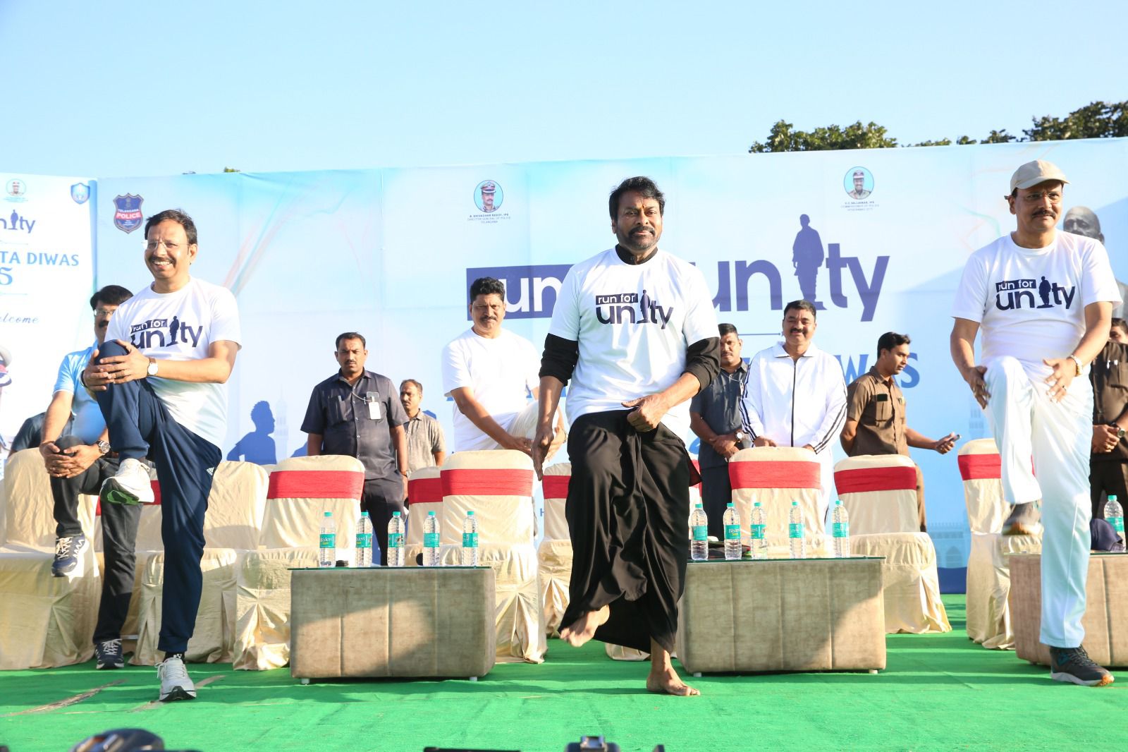 Megastar Chiranjeevi Leads ‘Run for Unity’ in Hyderabad Megastar Chiranjeevi Leads ‘Run for Unity’ in Hyderabad