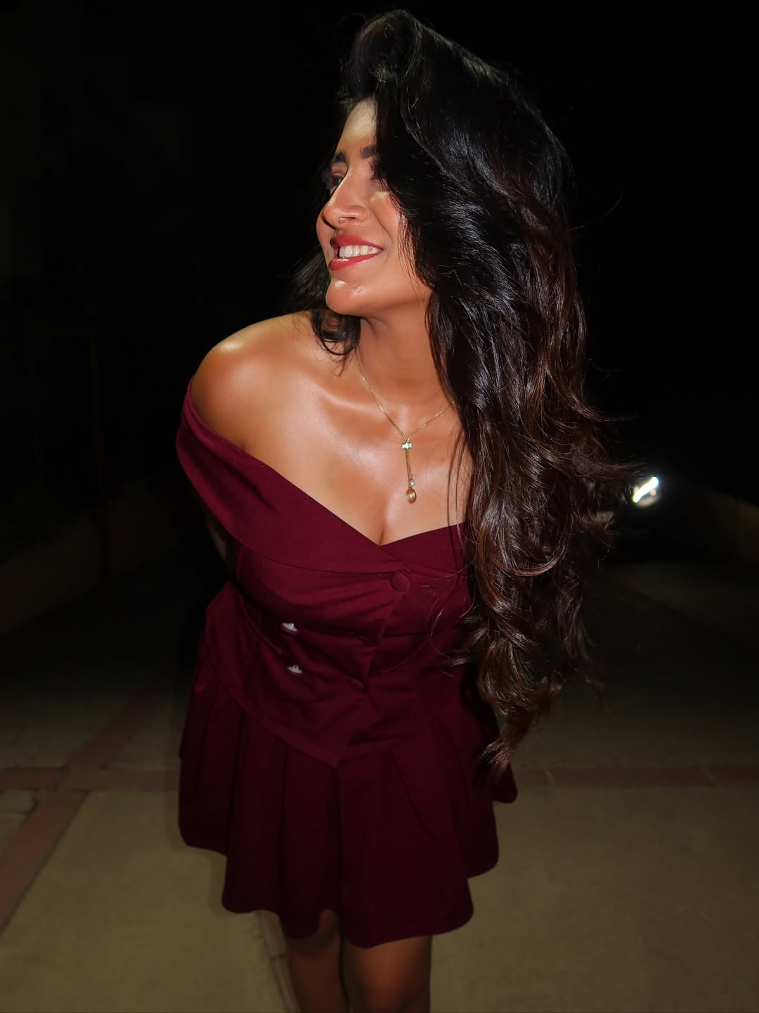 Rashi Singhs Bold Maroon Outfit Steals The Spotlight