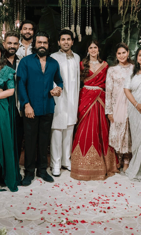 Mega Family Unites at Allu Sirish and Nayanika’s Engagement