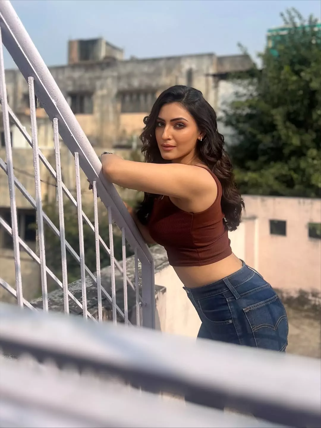 Shivangi Verma – Radiant In Red Bloom