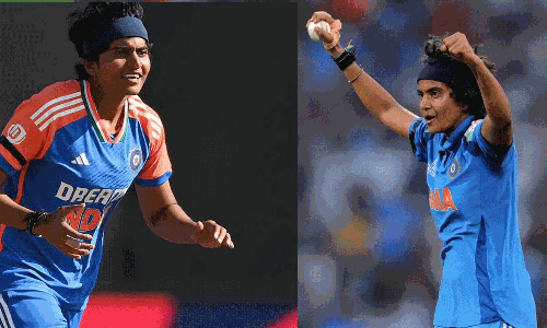 మ‌హిళ‌ల ప్ర‌పంచక‌ప్.. స్పిన్ తో తిప్పేసిన తెలుగమ్మాయి శ్రీచ‌ర‌ణి