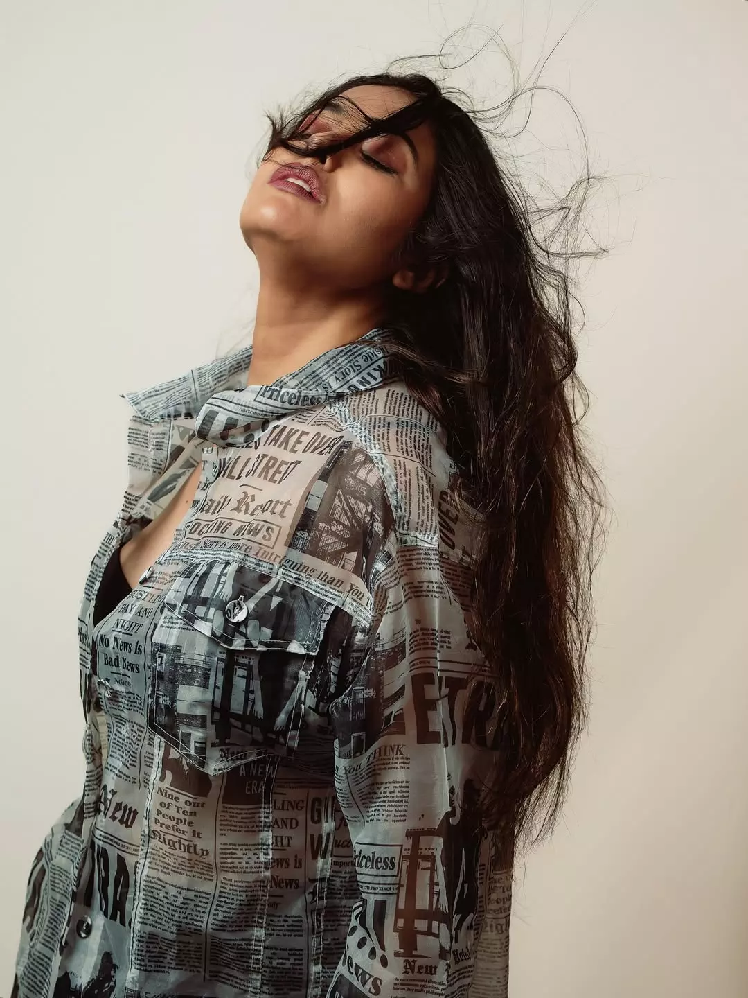 Divi Vadthya Stuns with Edgy and Modern Casual Look