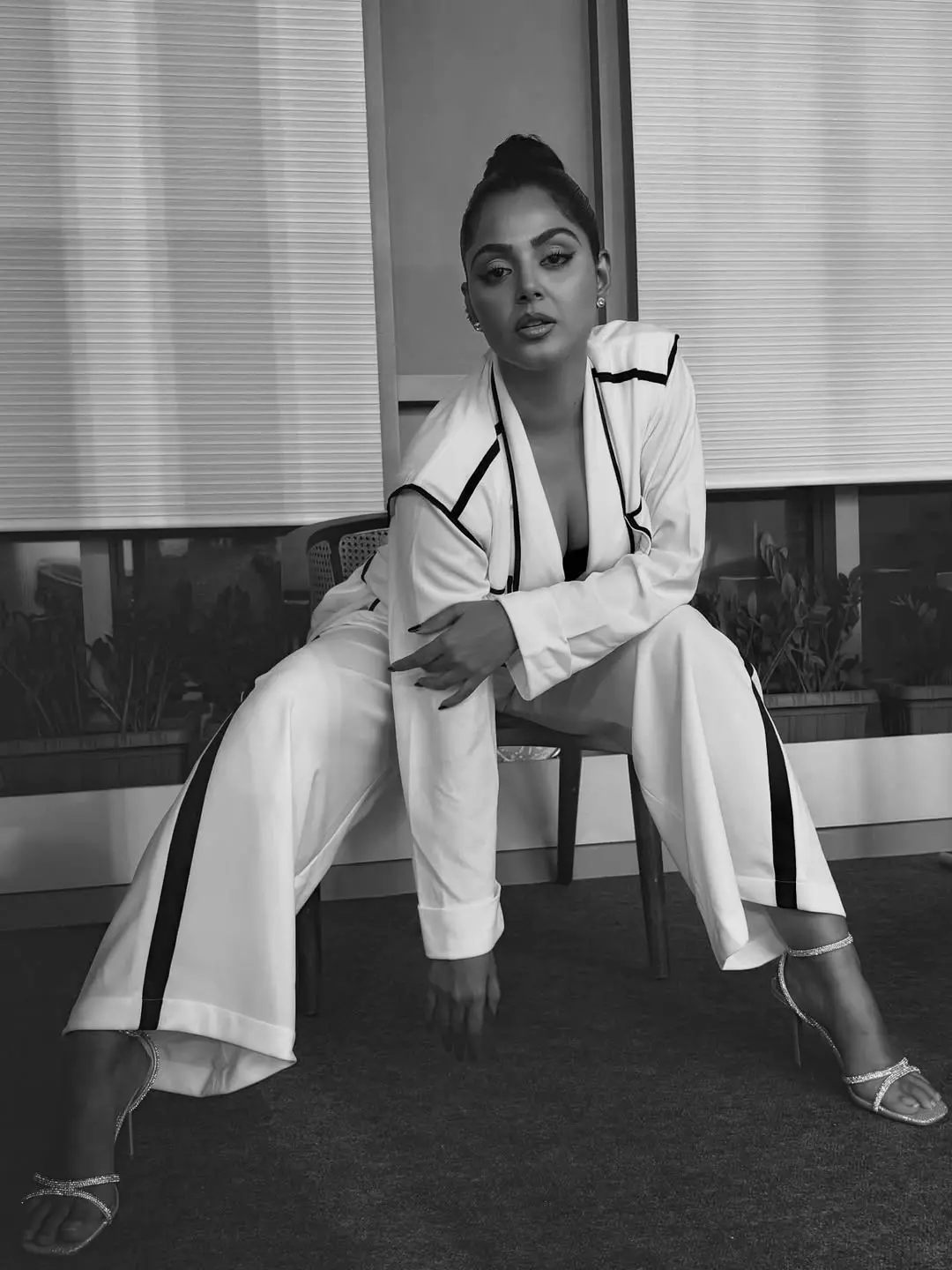 Monal Gajjar Stuns In Black-And-White Photoshoot