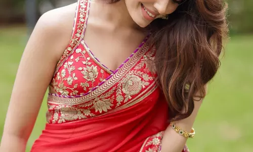 Krithi Shetty Red Saree, Red Heart, Zero Regrets Krithi Shetty Red Saree, Red Heart, Zero Regrets