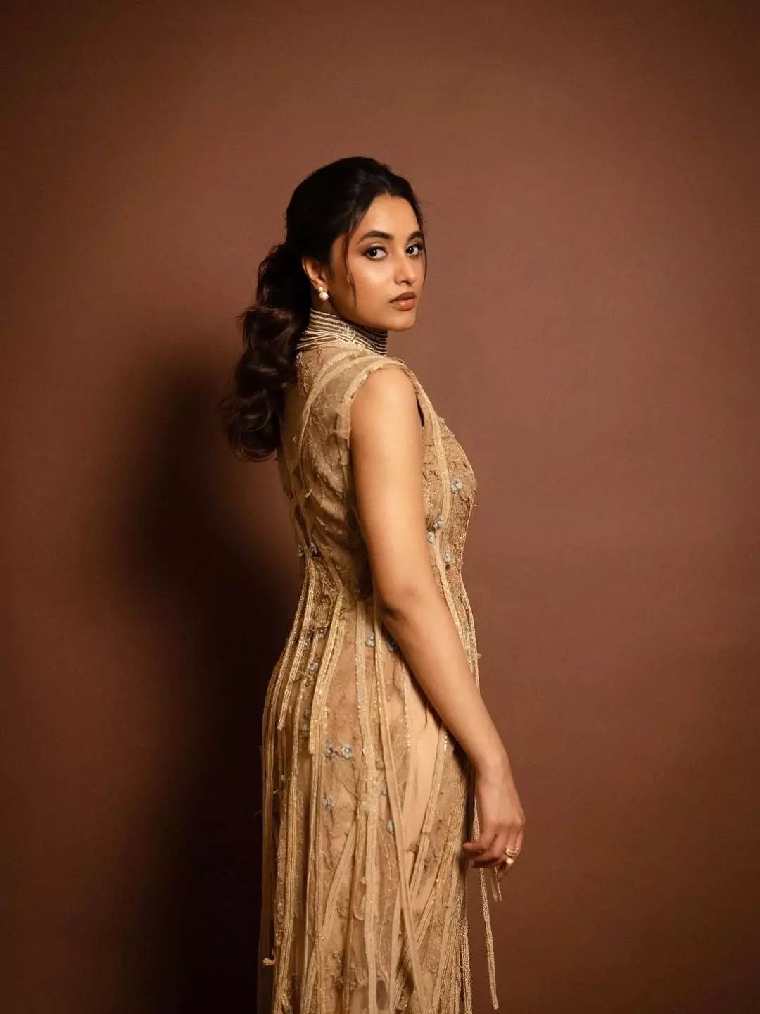 Priyanka Mohan Shines in Gold On Friday