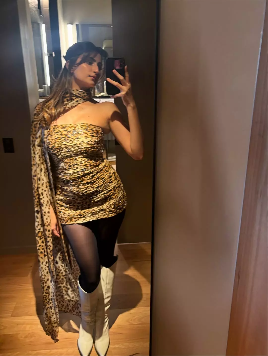 Palak Tiwari Stuns in Leopard-Print Mini Dress, Defines Wild Glamour Palak Tiwari Stuns in Leopard-Print Mini Dress, Defines Wild Glamour