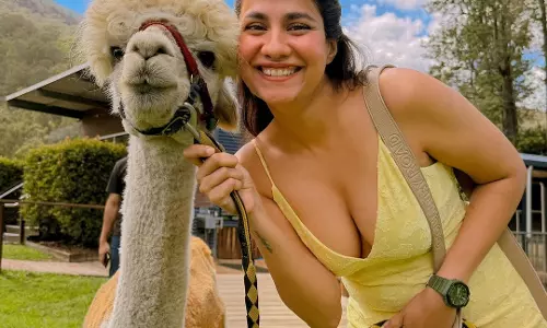 Shreya Dhanwanthary Glows in Gold Coast Bliss