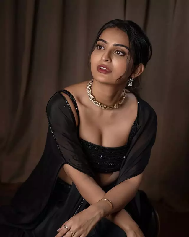 Ananya Nagalla’s Radiant Laughter Shines in Black-and-White Elegance