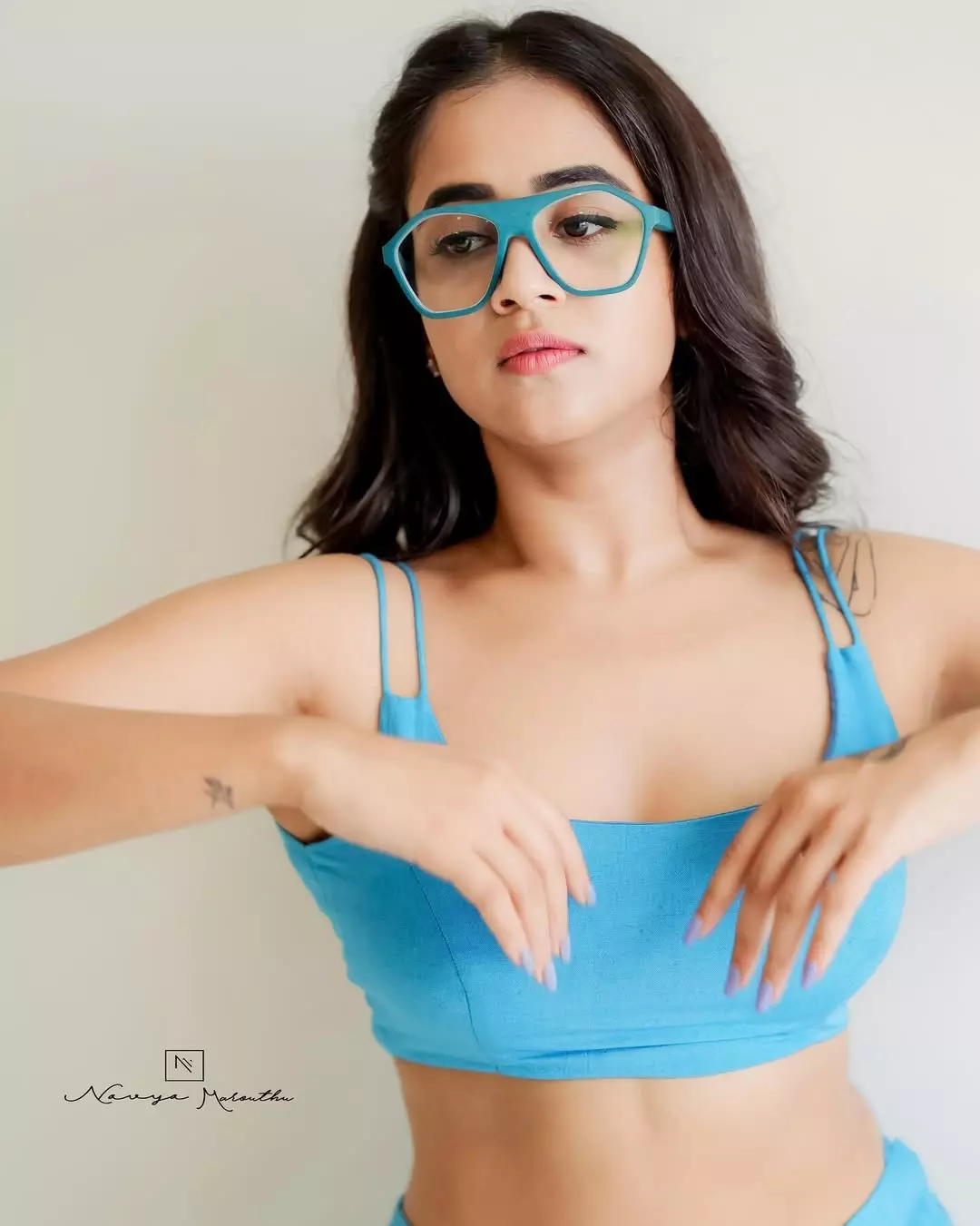 Deepthi Sunaina’s Bold Blue Takeover Deepthi Sunaina’s Bold Blue Takeover
