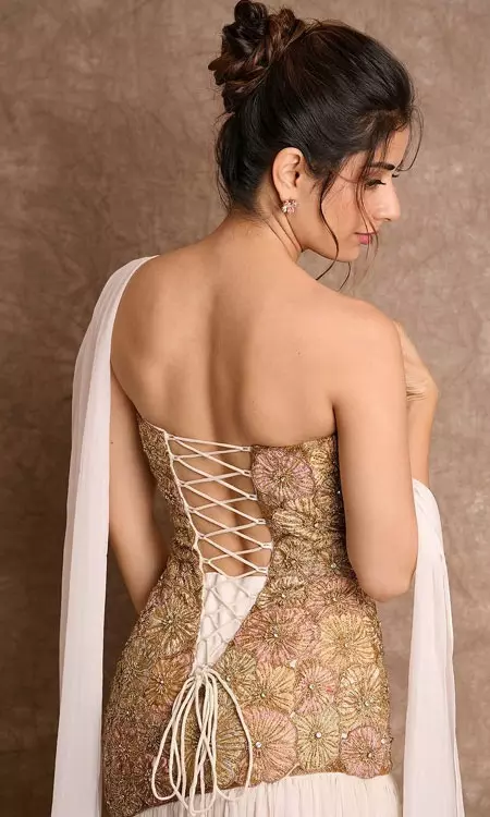 Golden Bloom Bride: Ashika Ranganaths Pearl-Draped Magic