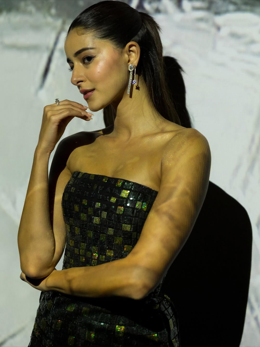Ananya Panday Dazzles in a Black-Gold Gown During Her London Diamond Voyage