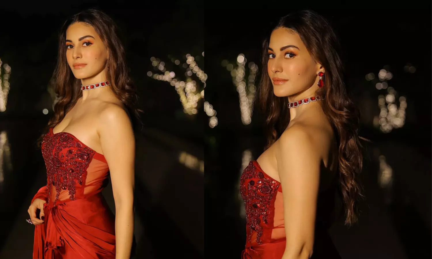 రెడ్ డ్రెస్ లో ఆకట్టుకుంటున్న అమైరా దస్తూర్!