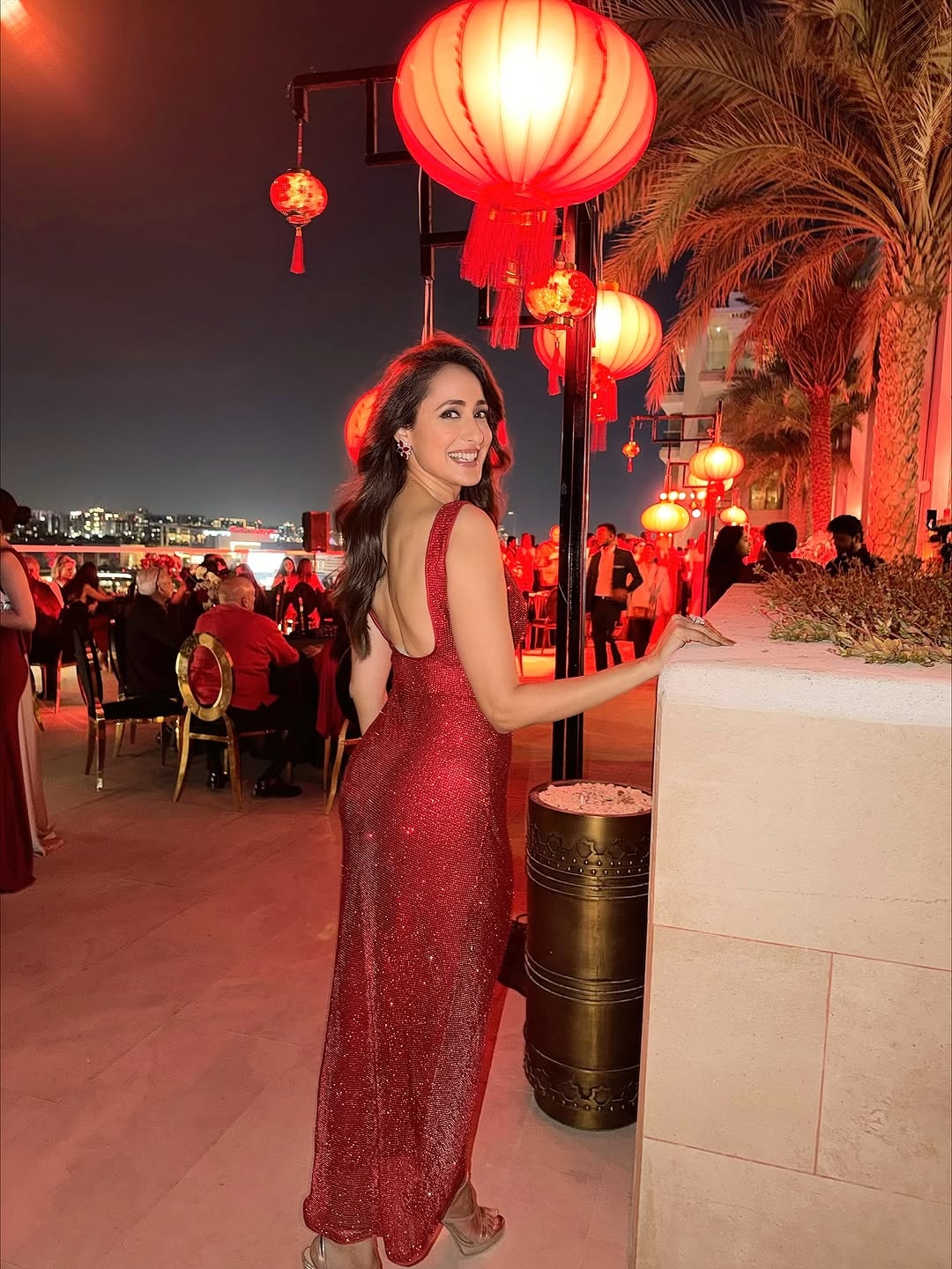pragya jaiswal stuns in crimson gown at chinatown pragya jaiswal stuns in crimson gown at chinatown