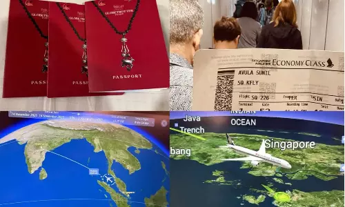 గ్లోబ్ ట్రాట‌ర్ కోసం స‌ముద్రాలు దాటి 6817కి.మీల ప్ర‌యాణం