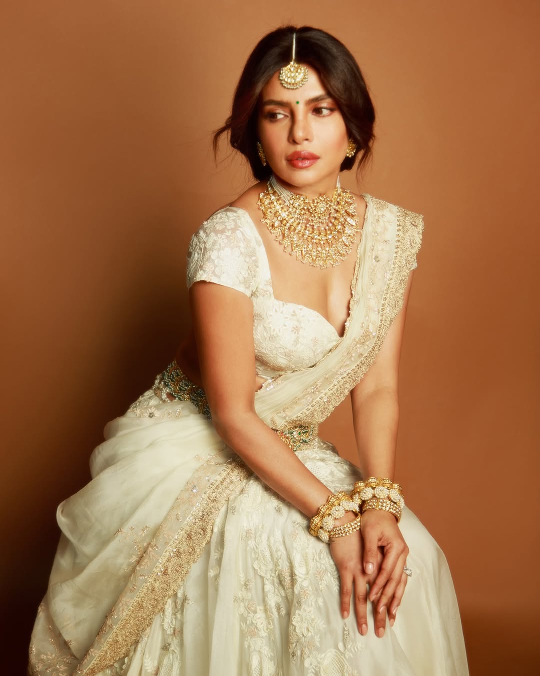 Priyanka Chopra Stuns in Traditional Look at Globe Trotter Event for Varanasi