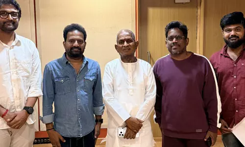 మ్యూజిక్ లెజెండ్ తో తన‌యుడు తొలిసారి!