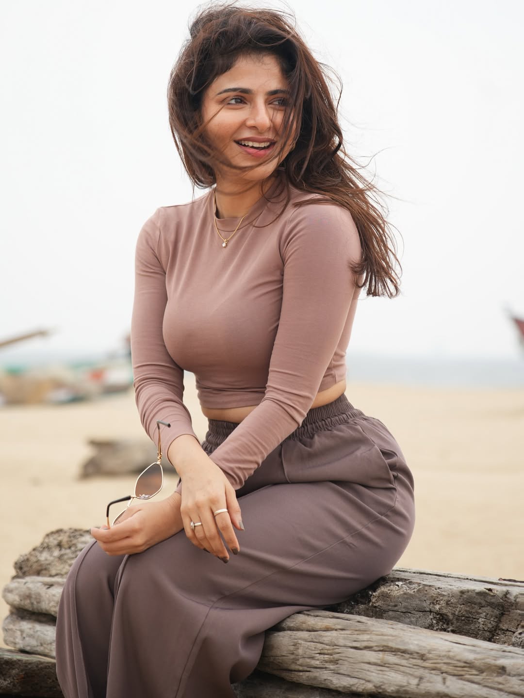 Iswarya Menons Fresh Brown Outfit Wins Hearts Online