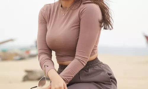 Iswarya Menons Fresh Brown Outfit Wins Hearts Online