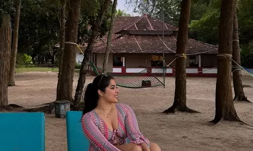 Nikita Sharma Enjoys Serene Beach Vacation in Kerala