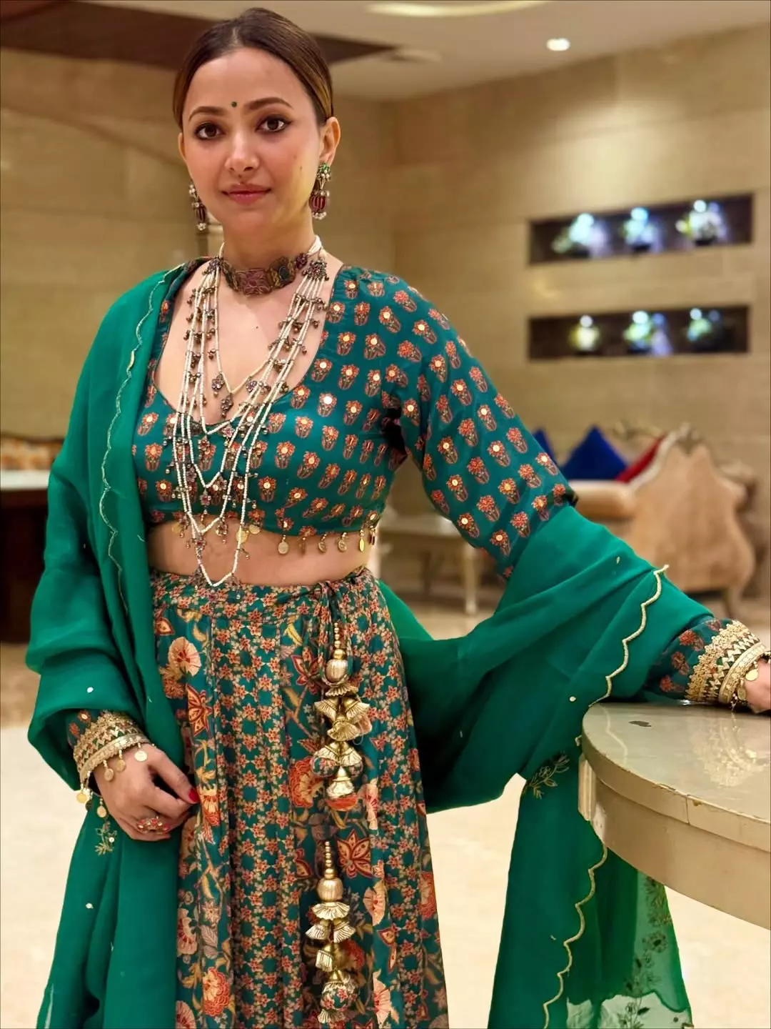 Shweta Basu Prasads Green Lehenga Look Inspires Traditional Fashion