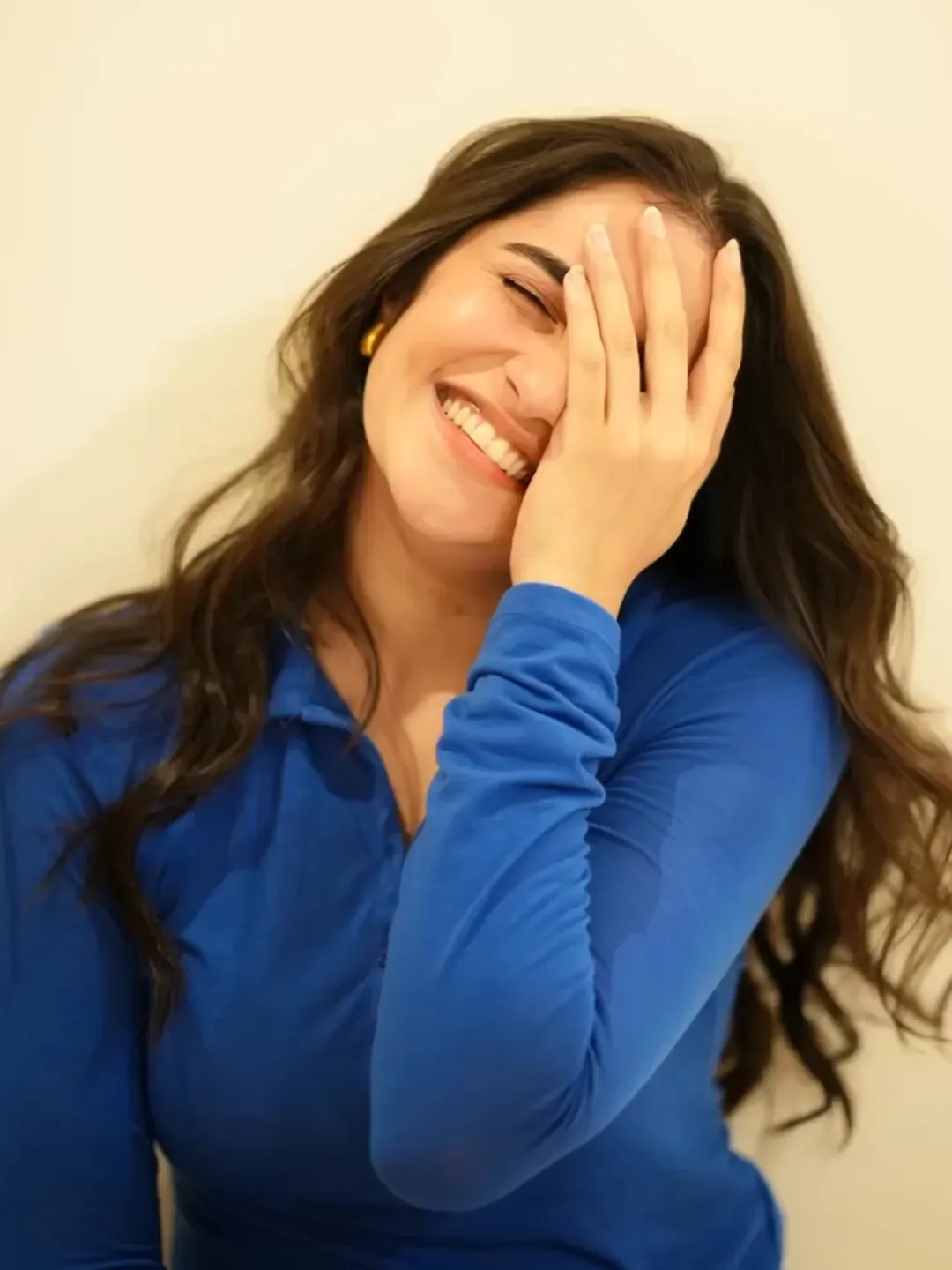 Rukmini Vasanth Radiates Elegance in Blue Dress