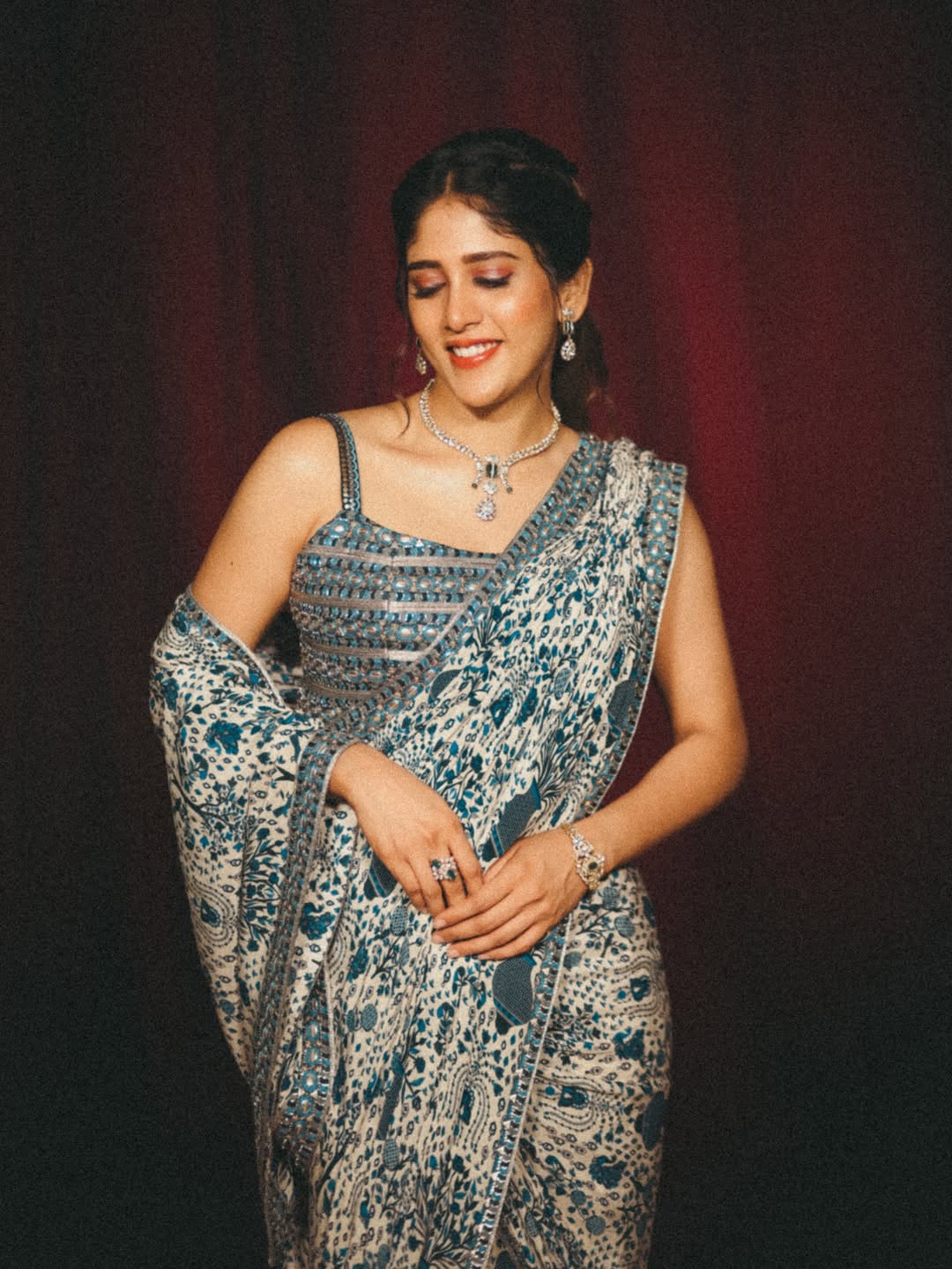Telugu Actress Chandini Chowdary’s Graceful Saree Look