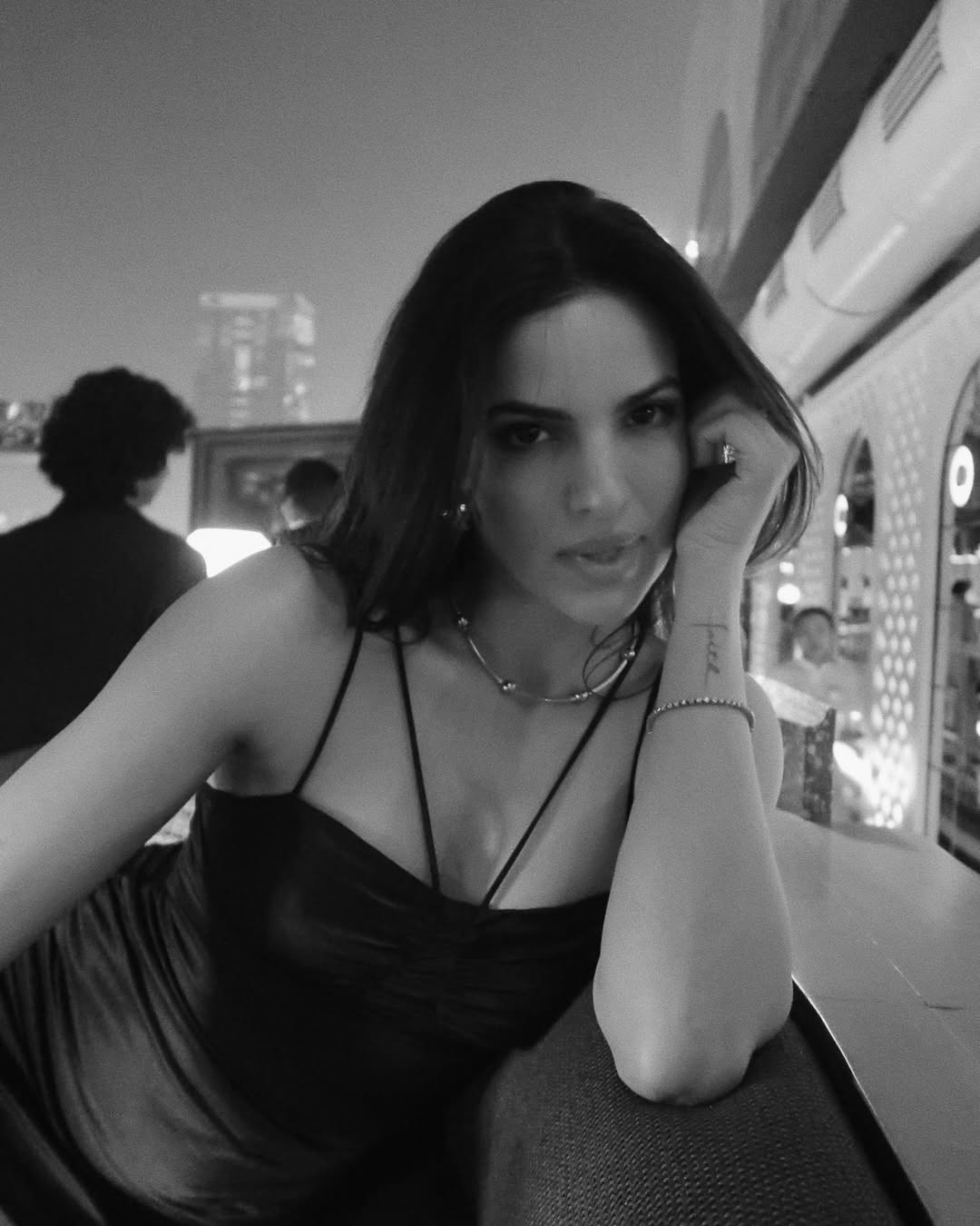 Natasa Stankovic Stuns in a Chic Black Mini Dress Natasa Stankovic Stuns in a Chic Black Mini Dress