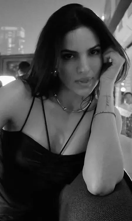 Natasa Stankovic Stuns in a Chic Black Mini Dress