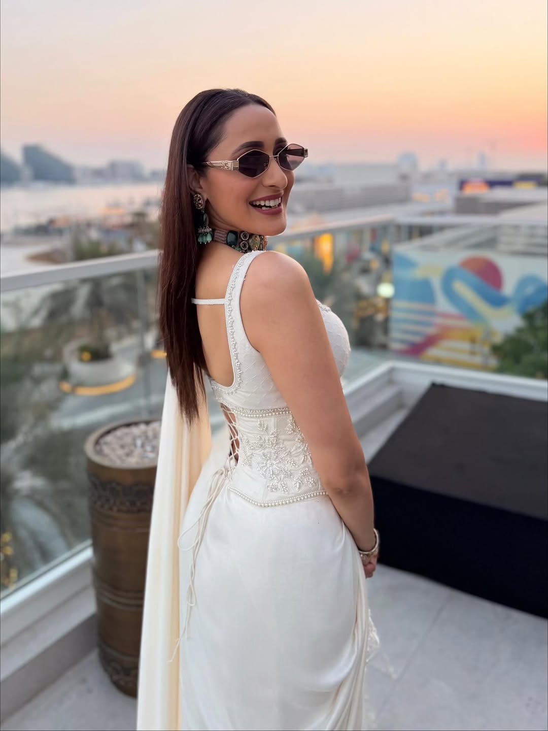 Pragya Jaiswal Stuns in Elegant White Outfit Pragya Jaiswal Stuns in Elegant White Outfit