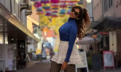 Saanve in Love in Switzerland Vibes For Allu Arjun Song