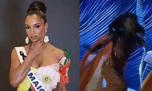 వేదిక‌పై జారిప‌డ్డ మిస్ జమైకా ప్ర‌స్తుత స్టాటస్