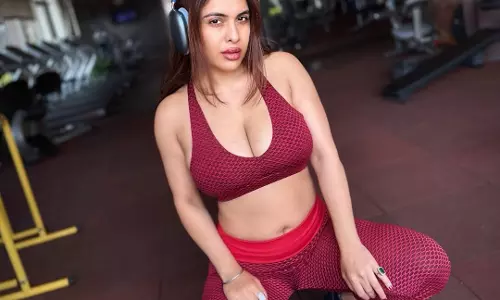 Neha Malik sets the gym on fire in red hot co-ord look