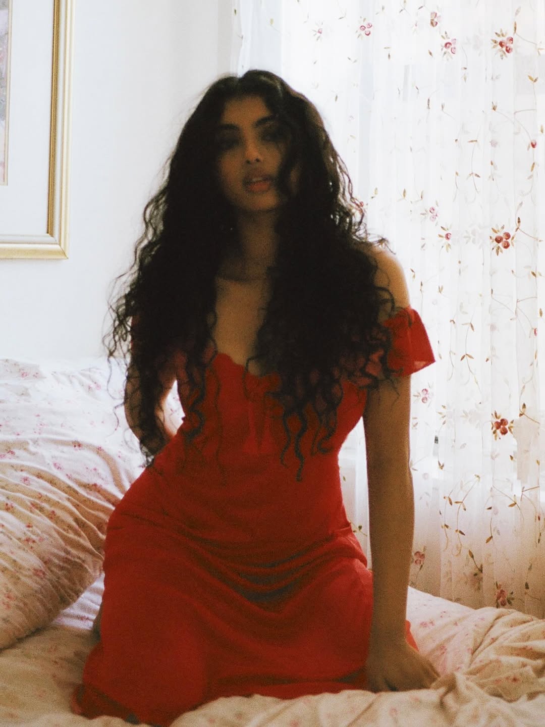 Avantika Stuns in Red Off-Shoulder Dress