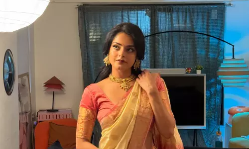 Upcoming Raja Saab Actress Riddhi Kumar Wows Fans In Classic Silk Saree