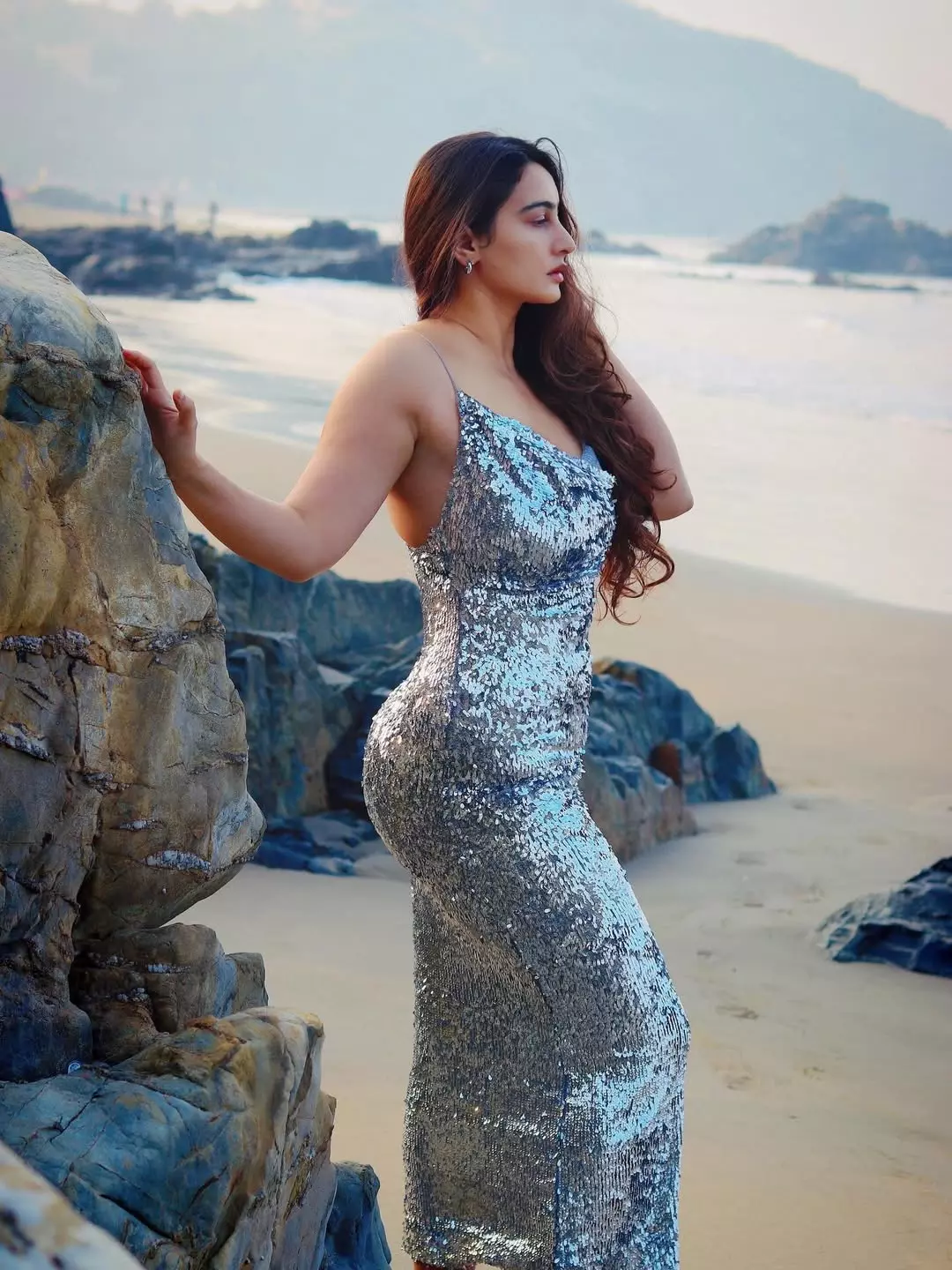Megha Shukla’s Silver Mermaid Moment by the Sea