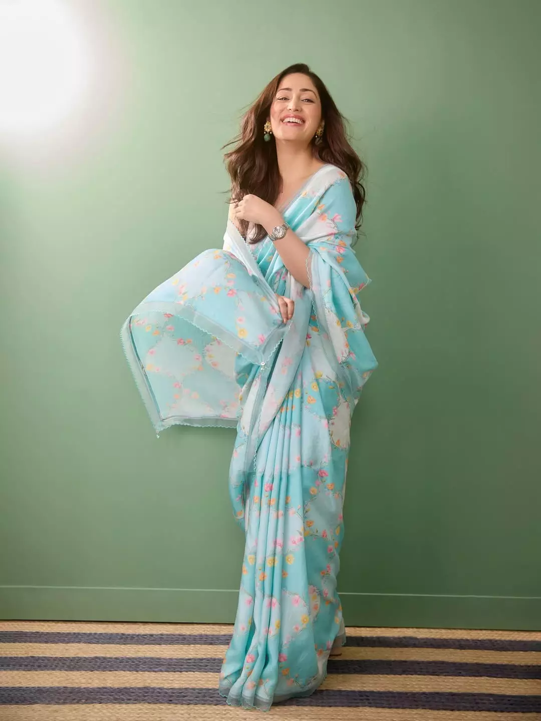Yami Gautam Adores In Soft Floral Saree