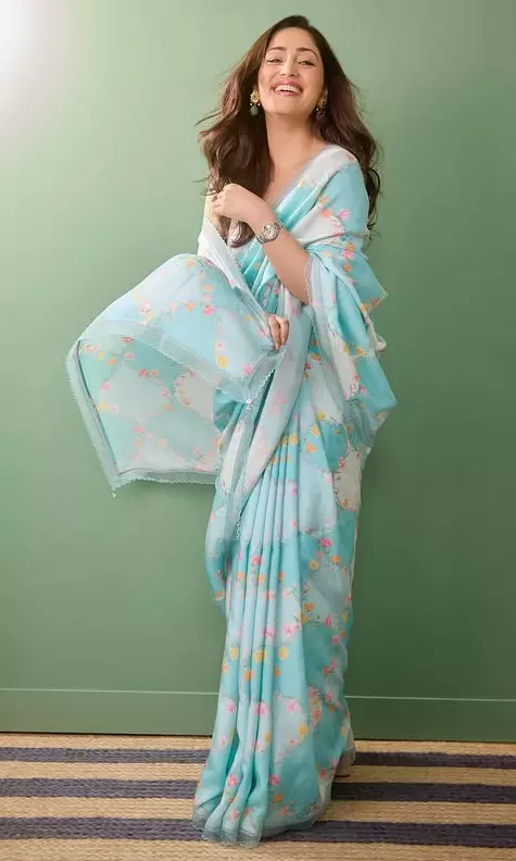 Yami Gautam Adores In Soft Floral Saree