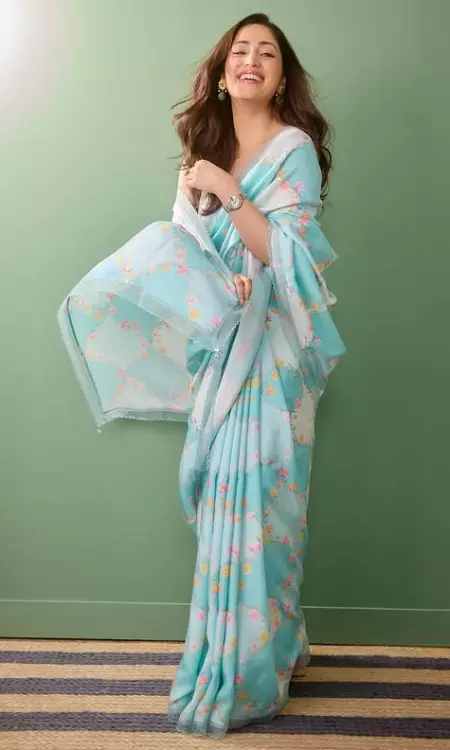 Yami Gautam Adores In Soft Floral Saree
