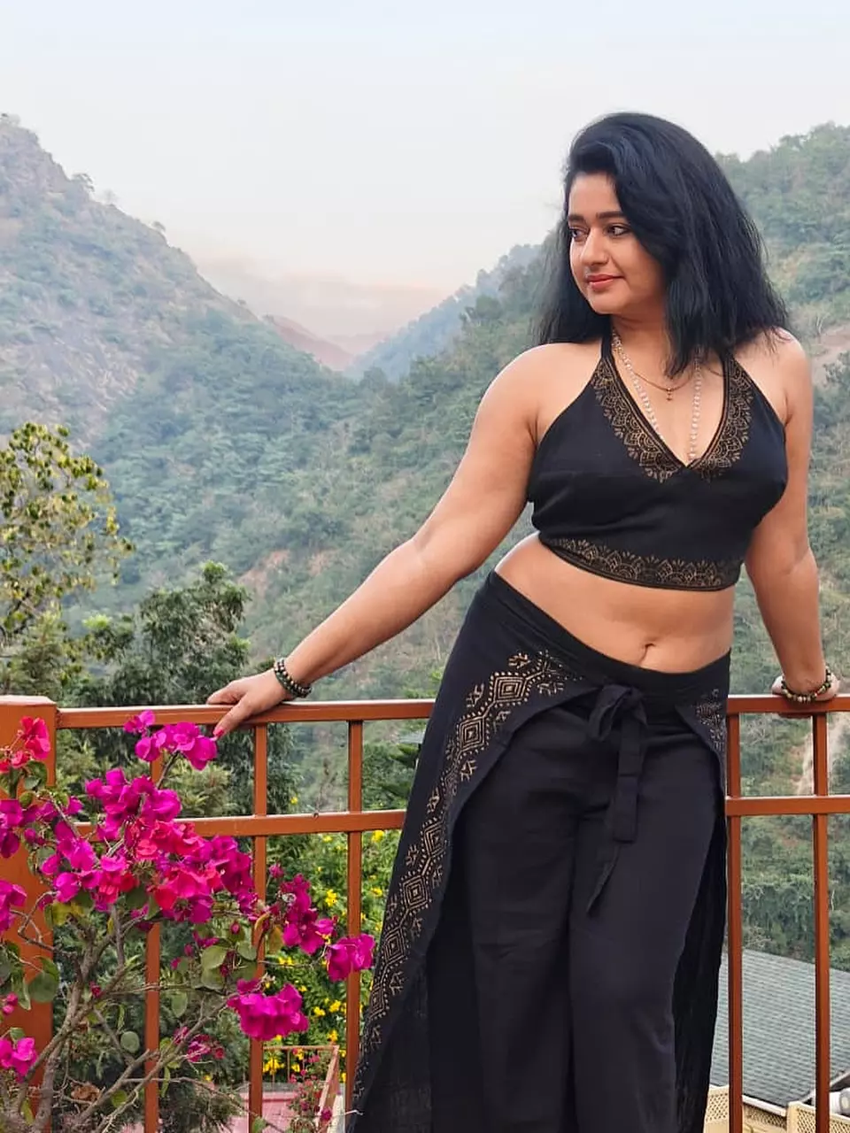 Poonam Bajwa Shines in a Serene Mountain Backdrop