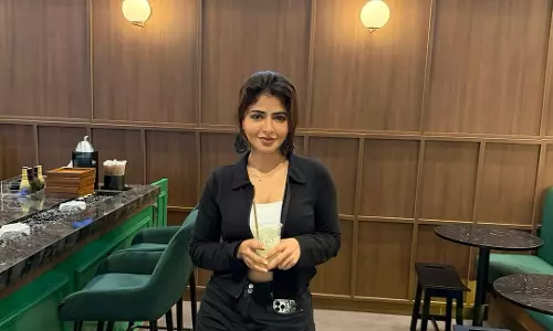 Iswarya Menon Matcha and Conversation in Black Iswarya Menon Matcha and Conversation in Black