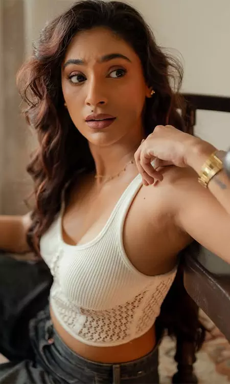 Anukreethy Vas Stuns in Elegant White Ensemble