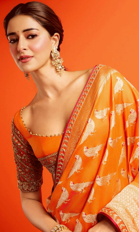 Ananya Panday Adorable in Banarasi Saree