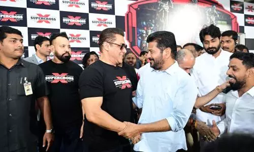 CM Revanth Reddy and Salman Khan Attend Indian Supercross Racing League in Hyd