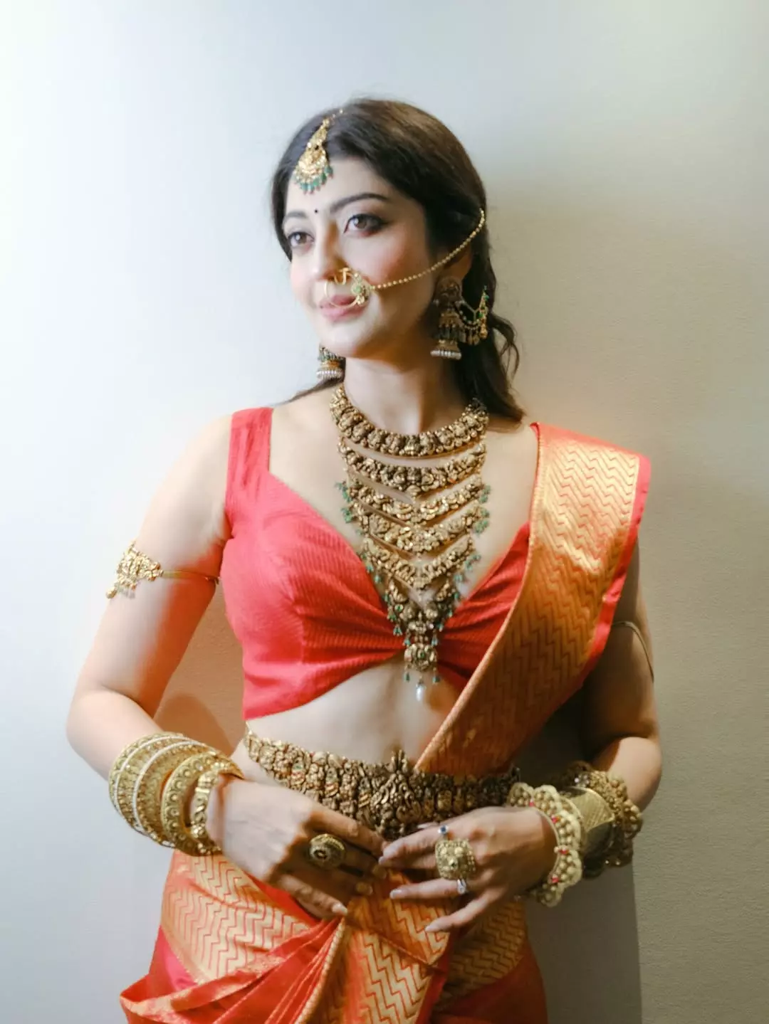 Pranitha Subhash stuns in royal kanjeevaram at times fashion week Pranitha Subhash stuns in royal kanjeevaram at times fashion week