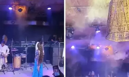 బెల్లిడ్యాన్స్ లు.. పాటల హోరు.. అప్పుడే మంటలు.. గోవా ప్రమాద వీడియో వైరల్