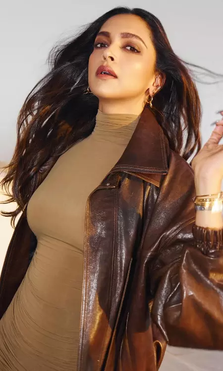 Deepika Padukone Serves Golden-Hour Glam in Chic Camel Bodycon Look