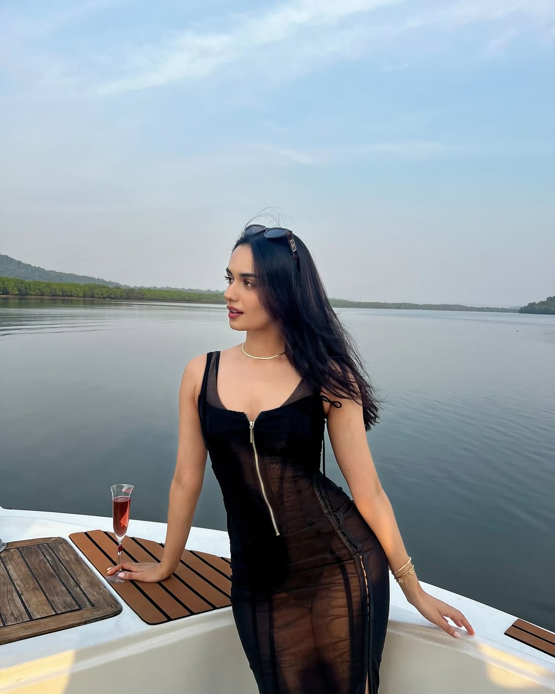 Manushi Chhillar Black Dress Rules Instagram
