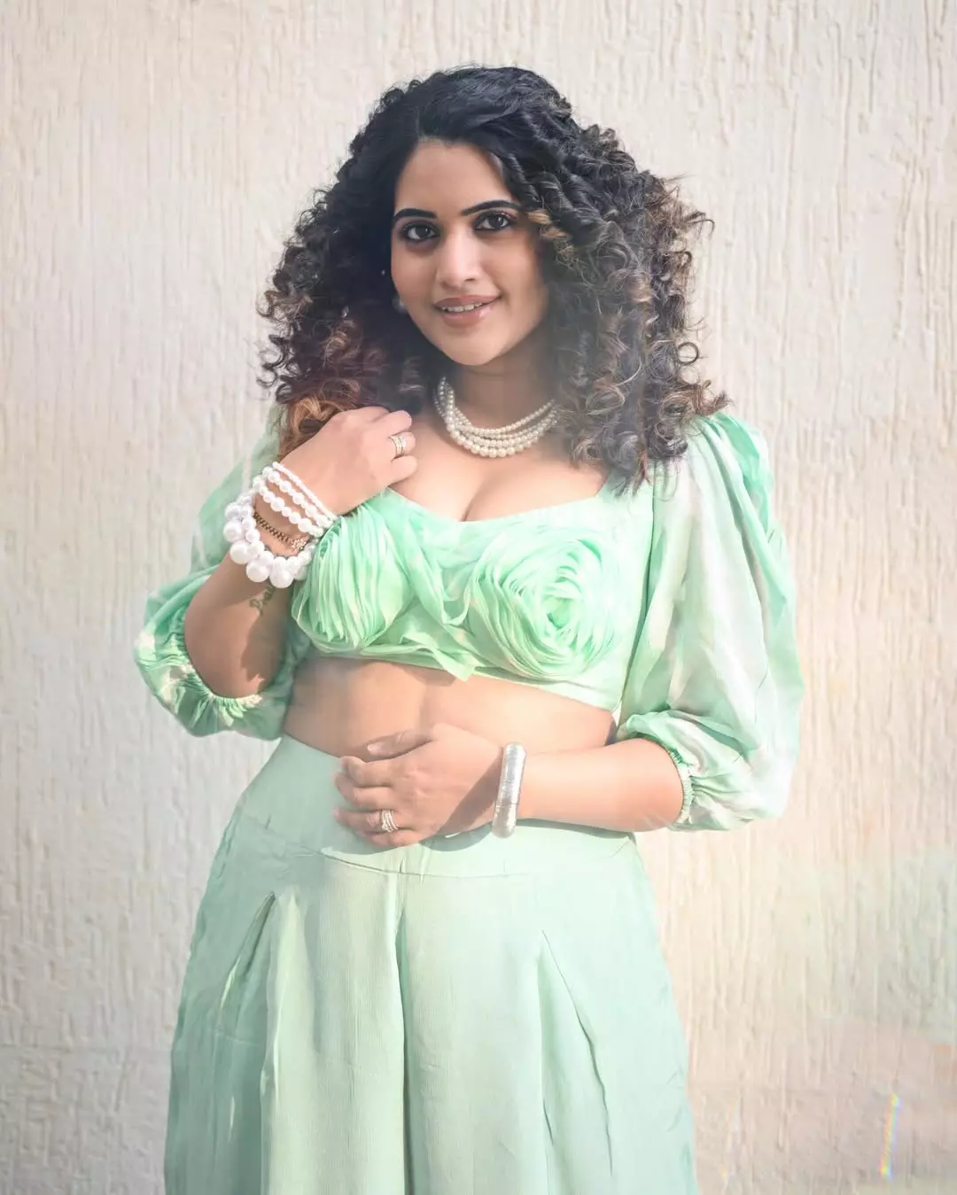 Sravanthi Chokarapu Wows Fans with Chic Two-Piece Look